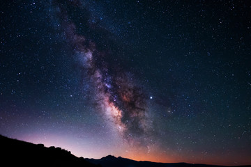 beautiful milky way galaxy. space background. astronomical photo