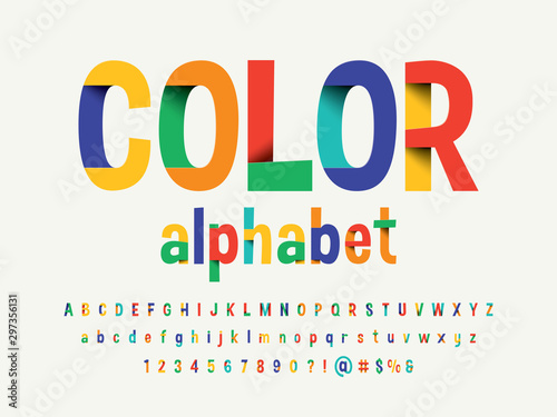 Paper folding origami style alphabet design