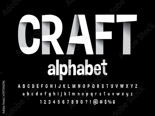 Paper folding origami style alphabet design