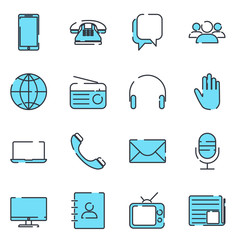 Poster - Simple Set Networks icon template color editable. media communication pack symbol vector sign isolated on white background illustration for graphic and web design.