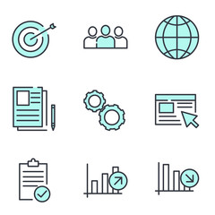 Aufkleber - Simple Set of Business icon template color editable. Business Communication, Team Structure, Management Finance and more symbol vector sign isolated on white background for graphic and web design.