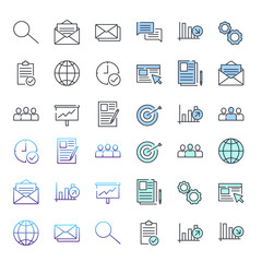 Poster - Simple Set of Business icon template color editable. Business Communication, Team Structure, Management Finance and more symbol vector sign isolated on white background for graphic and web design.