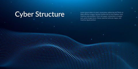 Poster - Digital technology background. Abstract connections. Futuristic sci-fi user interface concept with gradient. Big data, artificial intelligence, music hud. Blockchain and cryptocurrency. Vector