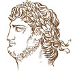 emperor Nero, vintage  illustration drawing