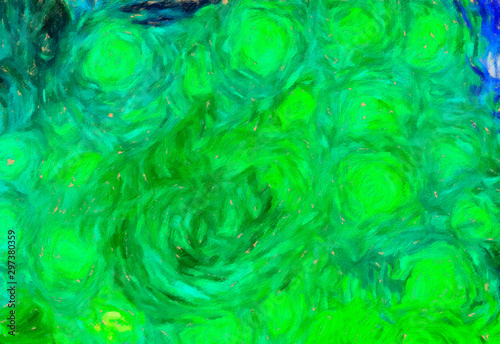 Abstract texture background. Digital painting in Vincent Van Gogh style artwo...