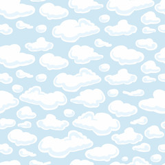 Poster - Clouds background, seamless pattern for your design