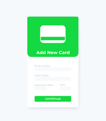Wall Mural - add new card, mobile ui design