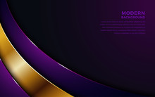 Luxurious Purple And Golden Overlap Layer Background