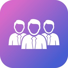 Poster - Beautiful Teamwork Vector Glyph Icon