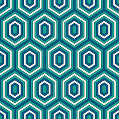 Poster - Seamless pattern with diamonds. Turtle shell motif. Honeycomb wallpaper. Repeated rhombuses and lozenges figures