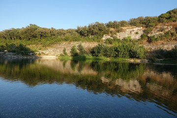 Canvas Print - Gardon bei Pont du Gard in Südfrankreich