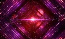 Abstract Purple Fractal Composition. Magic Explosion Star With Particles. Motion Illustration - Illustration 
