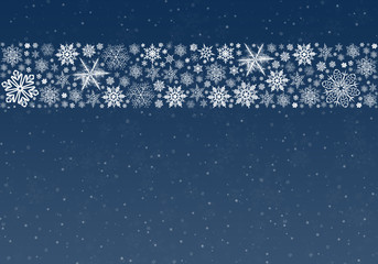 Blue Winter Background with snowflakes for your own creations