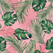 Pink Seamless Leaves Background Free Stock Photo - Public Domain Pictures