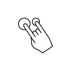 Canvas Print - Hand finger touch icon. Simple line, outline vector of hand icons for ui and ux, website or mobile application