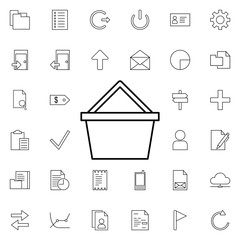 Poster - basket neon icon. Elements of web set. Simple icon for websites, web design, mobile app, info graphics