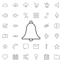 Poster - notification bell neon icon. Elements of web set. Simple icon for websites, web design, mobile app, info graphics