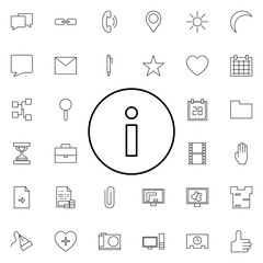 Poster - info sign neon icon. Elements of web set. Simple icon for websites, web design, mobile app, info graphics
