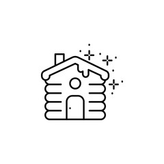 Aufkleber - House building icon. Simple line, outline vector of winter vacation icons for ui and ux, website or mobile application