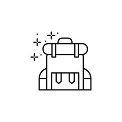 Aufkleber - Backpack bag icon. Simple line, outline vector of winter vacation icons for ui and ux, website or mobile application