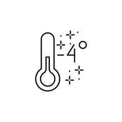 Aufkleber - Thermometer temperature icon. Simple line, outline vector of winter vacation icons for ui and ux, website or mobile application