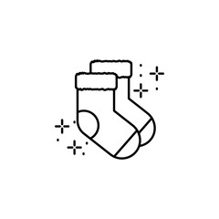 Poster - Socks clothes icon. Simple line, outline vector of winter vacation icons for ui and ux, website or mobile application
