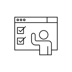 Aufkleber - Computer, technology, domain, user, browser icon. Simple line, outline vector of computer technology icons for ui and ux, website or mobile application