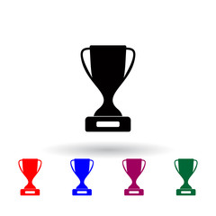 Poster - cup multi color icon. Elements of university life set. Simple icon for websites, web design, mobile app, info graphics