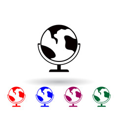 Poster - globe multi color icon. Elements of university life set. Simple icon for websites, web design, mobile app, info graphics
