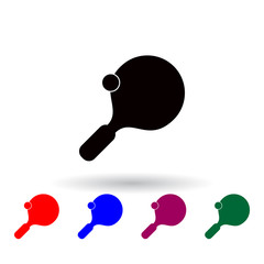 Poster - ping punk multi color icon. Elements of university life set. Simple icon for websites, web design, mobile app, info graphics