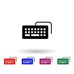 Poster - calculator multi color icon. Elements of university life set. Simple icon for websites, web design, mobile app, info graphics
