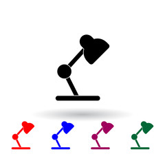 Poster - table lamp multi color icon. Elements of university life set. Simple icon for websites, web design, mobile app, info graphics