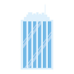 Sticker - city building icon, flat design