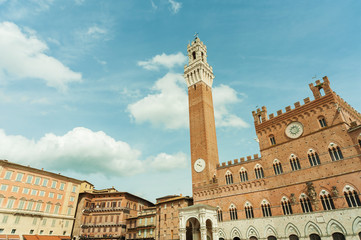 Fototapete - Piazza del Campo of historical city Siena, Italy