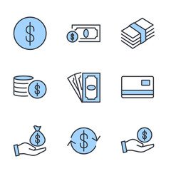 Poster - Money set icon template color editable. Money pack symbol vector sign isolated on white background. Simple logo vector illustration for graphic and web design.