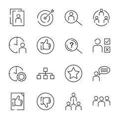 Poster - Team Work set icon template color editable. Team Work pack symbol vector sign isolated on white background. Simple logo vector illustration for graphic and web design.