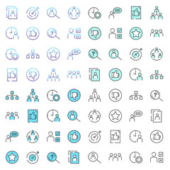 Poster - Team Work set icon template color editable. Team Work pack symbol vector sign isolated on white background. Simple logo vector illustration for graphic and web design.