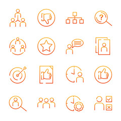 Poster - Team Work set icon template color editable. Team Work pack symbol vector sign isolated on white background. Simple logo vector illustration for graphic and web design.
