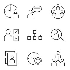 Fototapete - Team Work set icon template color editable. Team Work pack symbol vector sign isolated on white background. Simple logo vector illustration for graphic and web design.