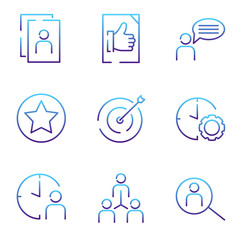 Poster - Team Work set icon template color editable. Team Work pack symbol vector sign isolated on white background. Simple logo vector illustration for graphic and web design.