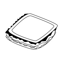 Canvas Print - sandwich icon image, flat design