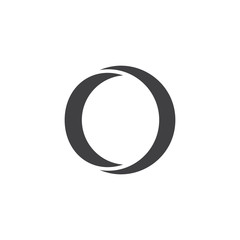 simple 3d flat circle object symbol logo vector