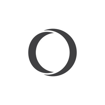simple 3d flat circle object symbol logo vector