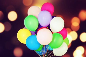 Canvas Print - Bunch of colorful balloons on background