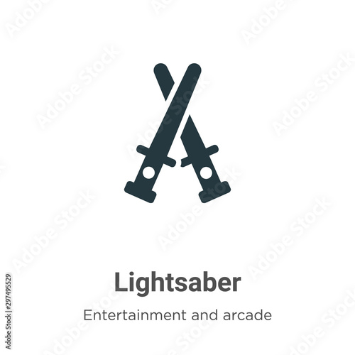 Lightsaber vector icon on white background Poster Mural XXL