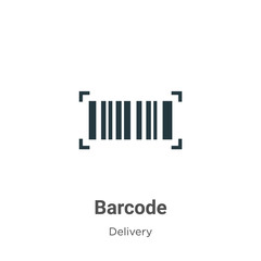 Poster - Barcode vector icon on white background. Flat vector barcode icon symbol sign from modern delivery collection for mobile concept and web apps design.