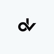 © we360designs - DV letter icon creative logo vector free