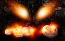 3D Rendering Scary Jack O Lantern Halloween Pumpkin 