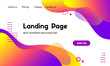 © Artulina - Landing page vector template. Abstract modern background with liquid fluid color shapes. Minimalistic template for websites, apps