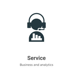 Poster - service vector icon on white background. flat vector service icon symbol sign from modern business a